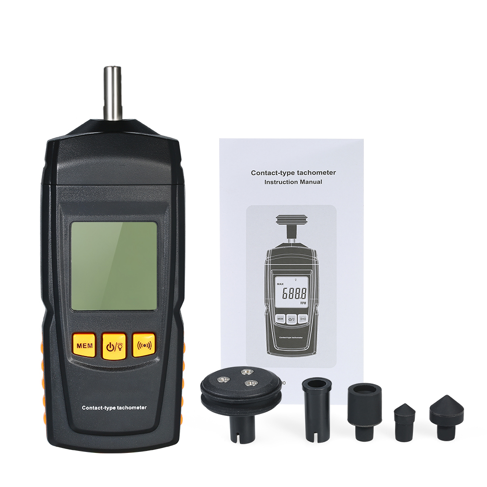 Digital Contact Tachometer Handheld Tach RPM Tester Machine Rotate