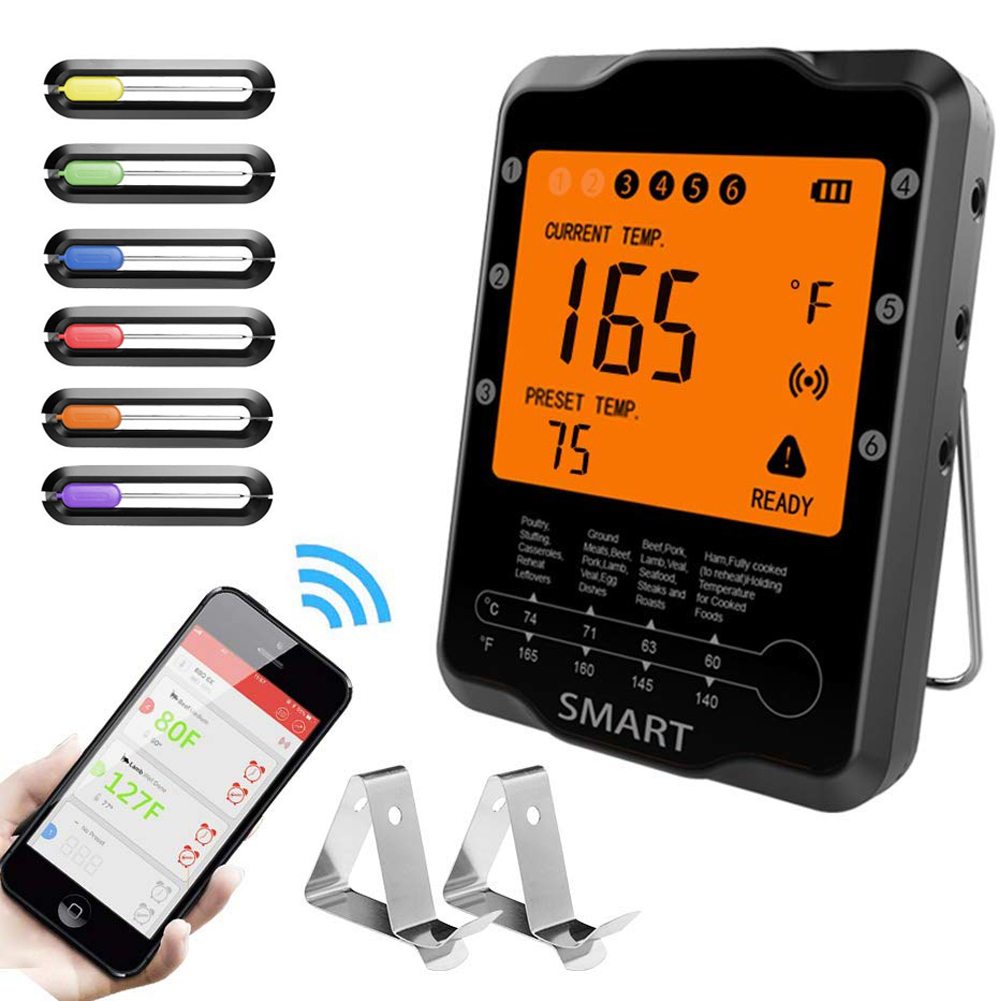 Bluetooth Wireless Digital BBQ Grill Meat Food Thermometer For iPhone