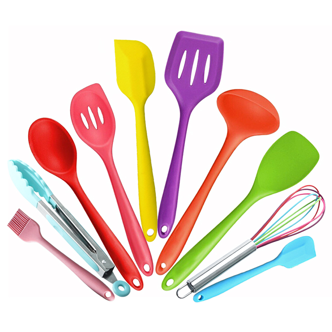 1Pc Kitchen Utensil Silicone Spoon Heat Resistant Baking Cooking TYPE