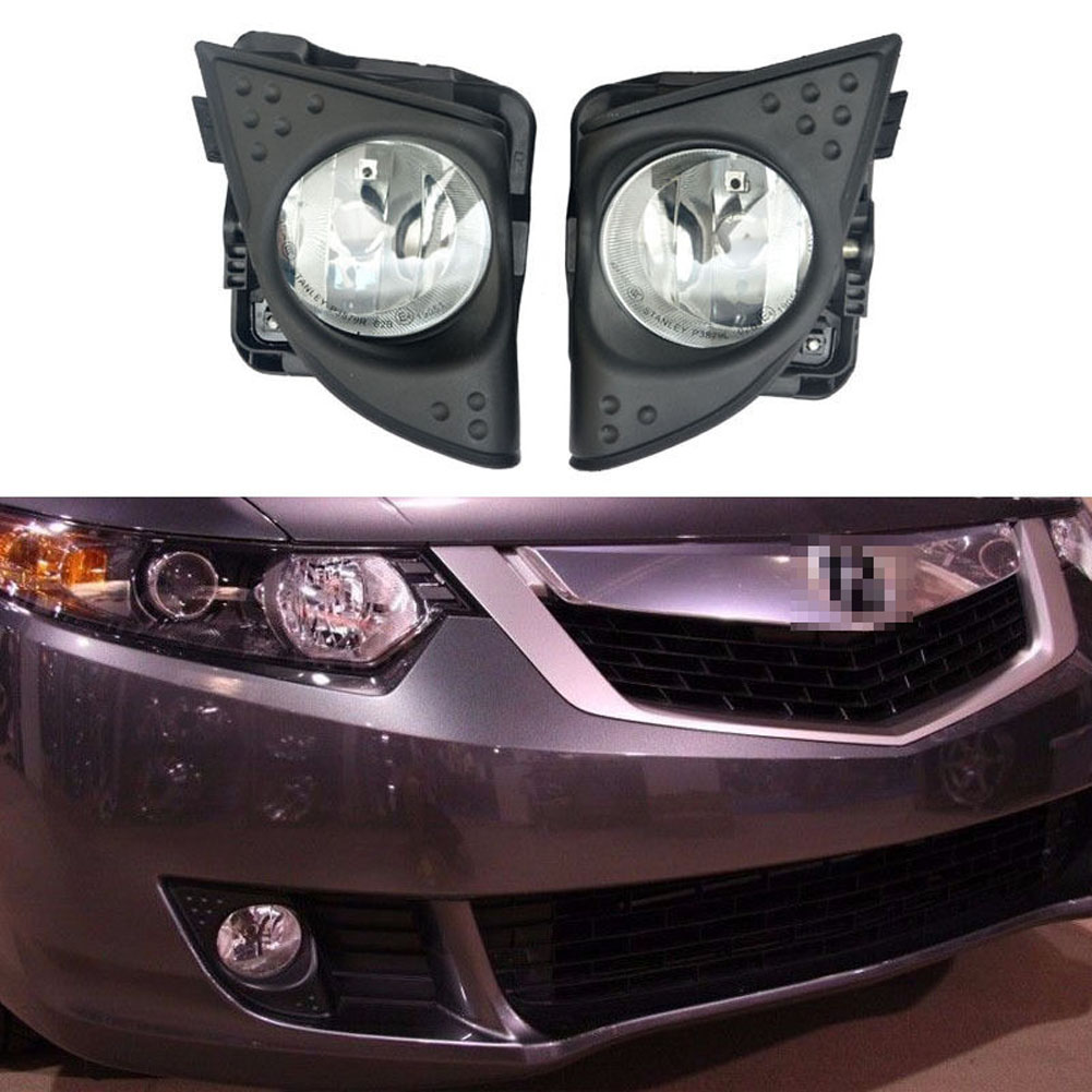 LH+RH For ACURA TSX 2009-2010 Fog Light Lamp with Bulbs Foglight Cover