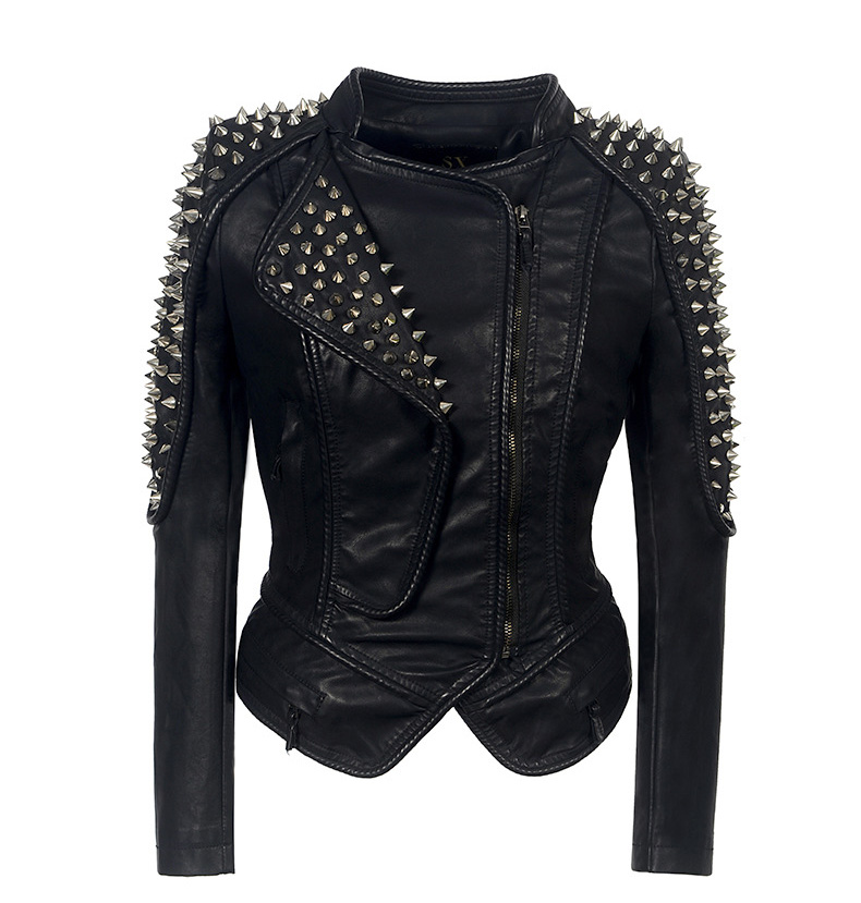 Stylische Damen Bomberjacke Mit Nieten - Y2K Punk Style Für Coole Looks