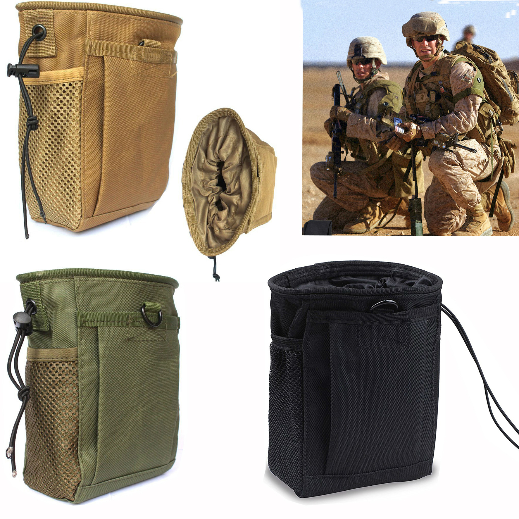 Pouch Molle Military Ammo Bag Utility Tactical Magazine Drop Dump Heavy ...