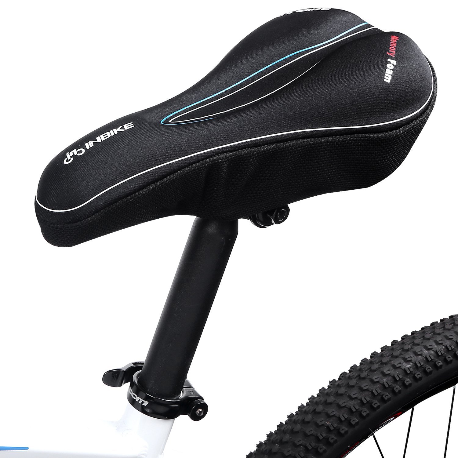 Inbike Memory Foam Comfortable Bicycle Seat Cover Cruiser Bikeroad