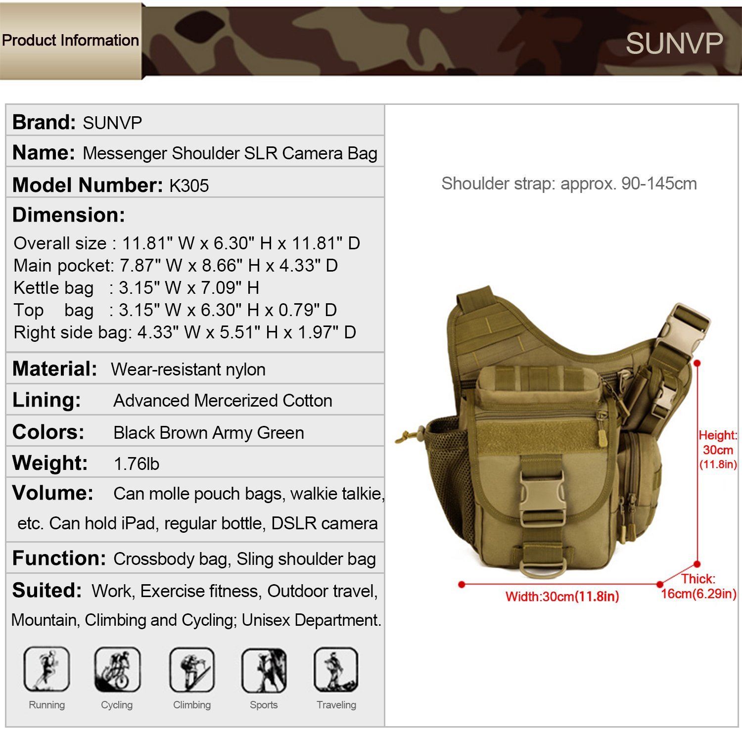 military camera bag