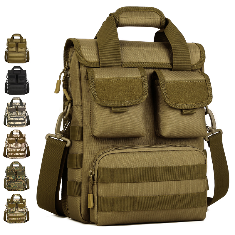 Tactical MOLLE Handbag Shoulder Messenger Bag Commuter Satchel Backpack