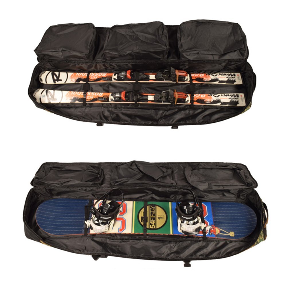 146/156/166/180cm Large Camo Waterproof Skiing Bag Double Snowboard Ski