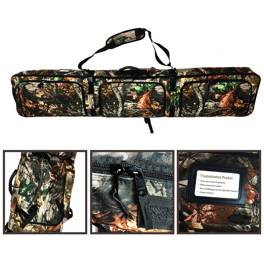 146/156/166/180cm Large Camo Waterproof Skiing Bag Double Snowboard Ski