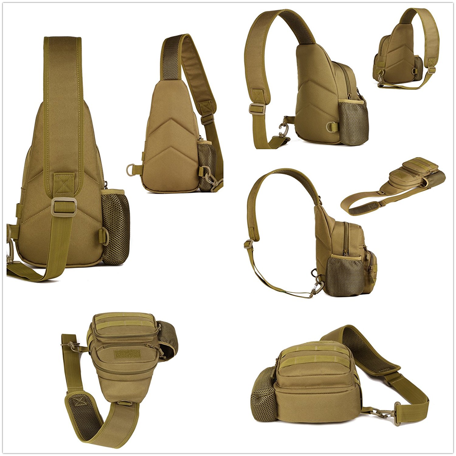 Small Tactical Chest Bags Molle Daypack Backpack Military Shoulder