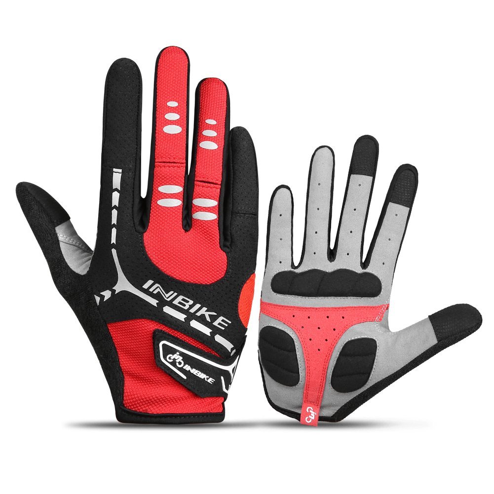 Full Finger Cycling Gloves Gel Pad Mountain Bike Outdoor Touchscreen Gloves T17