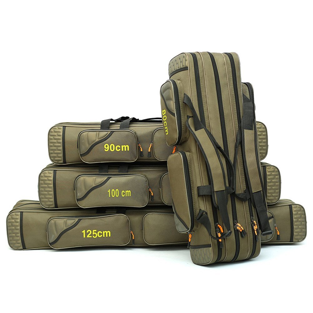 3 Layer Portable Folding Fishing Rod Carrier Canvas 