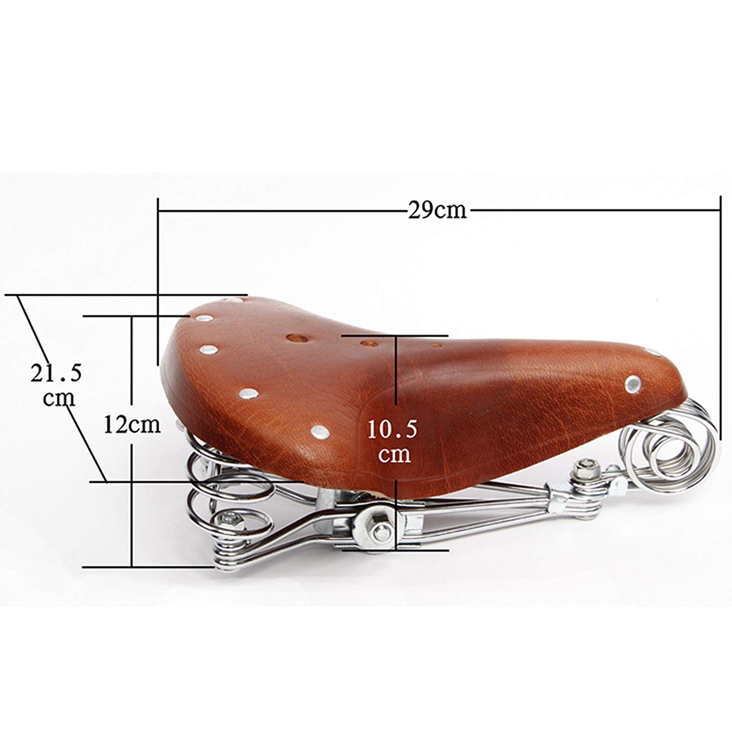 Vintage Retro Bicycle Bike Saddle Cycle Genuine Leather Seat Spring Comfort Seat eBay