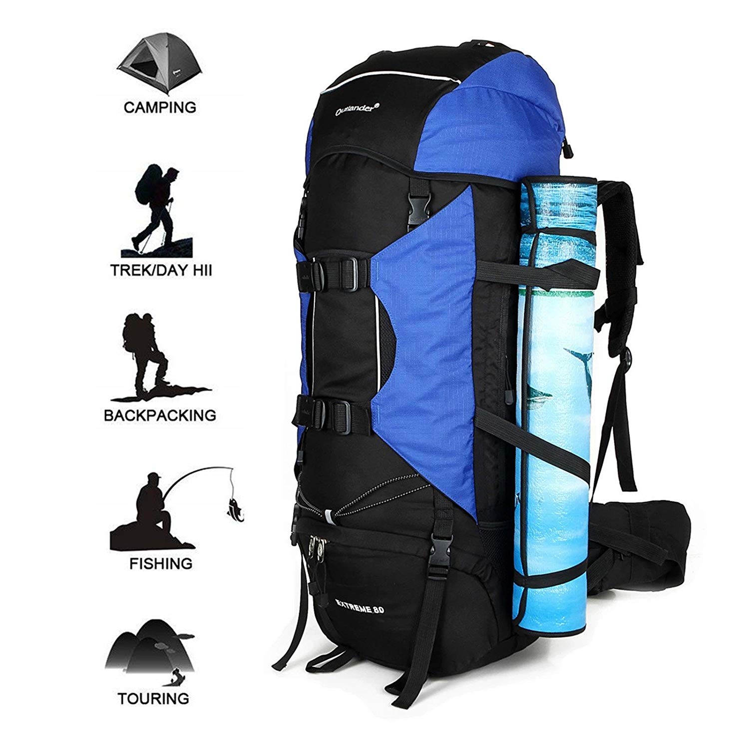 80l camping backpack