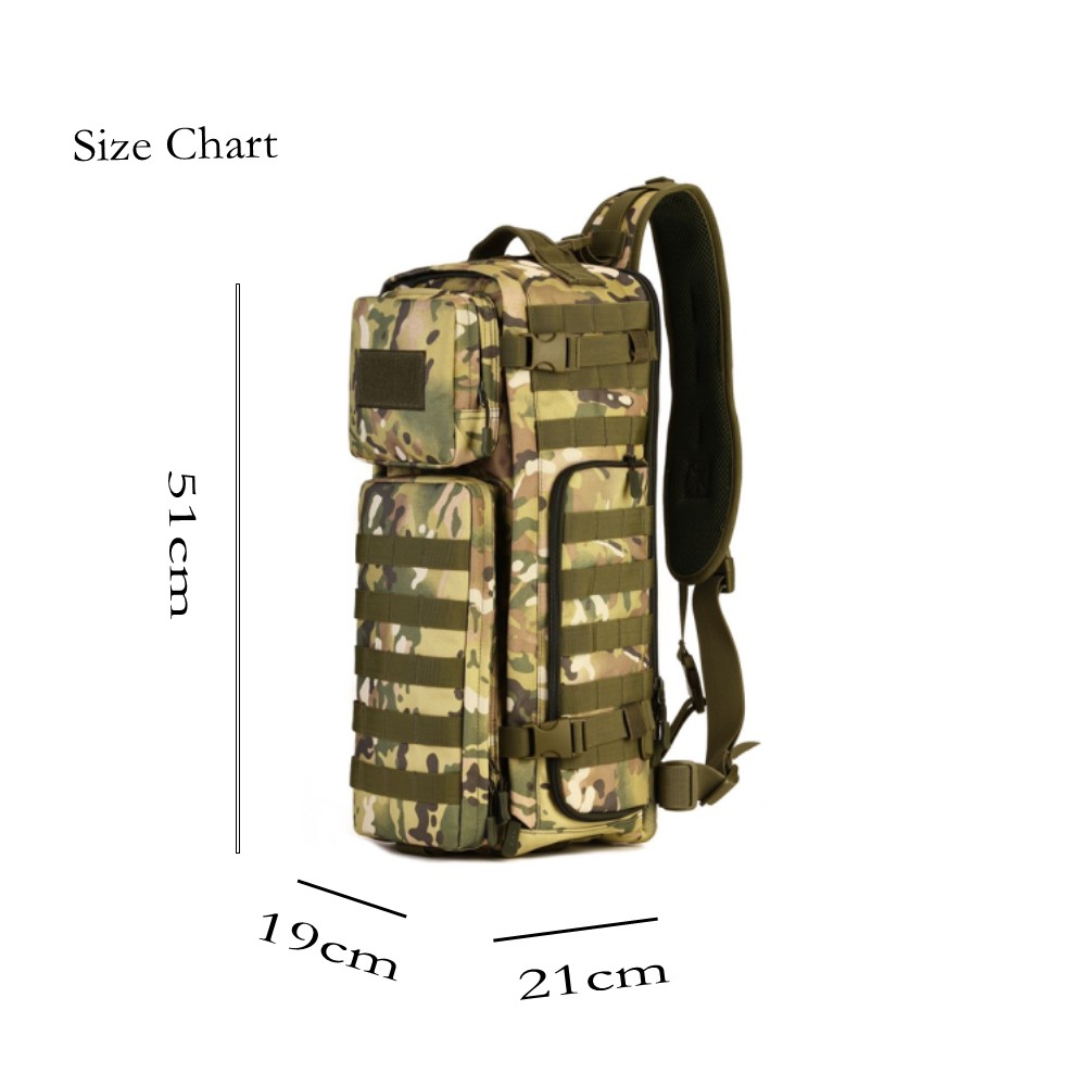 Tactical MOLLE Assault Go Bag Shoulder Sling Military Gym Hiking Camper Backpack