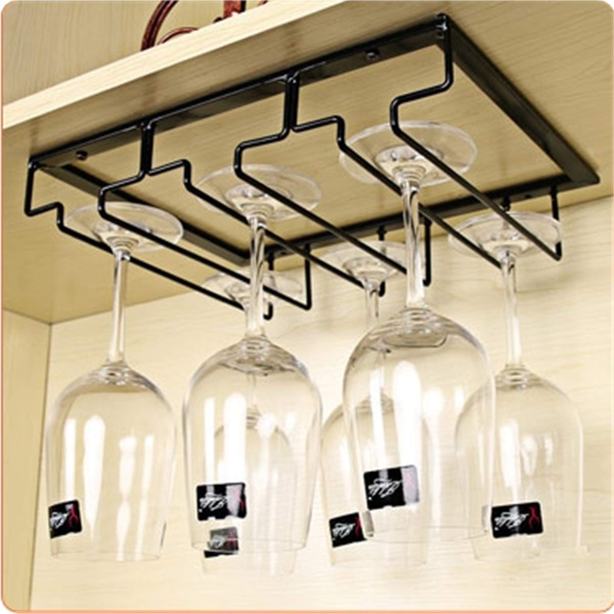 Stemware Racks Metal Wall Mounted Hanging Wine Bottle Holder Wine