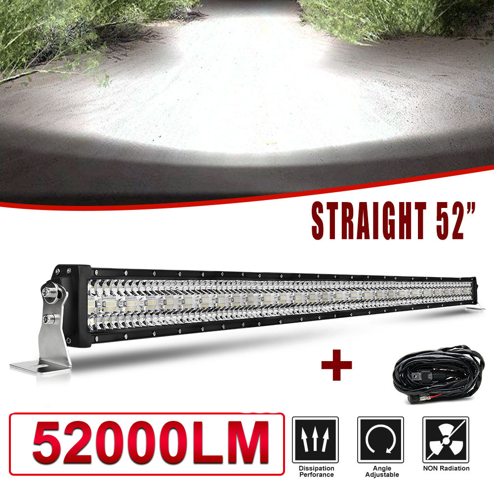 52/"inch LED Work Light Bar Combo Truck Offroad 4WD SUV UTV Boat Driving 50/"