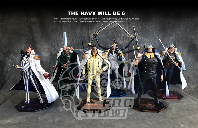 One Piece F O C Studio Doberman Figure Marine Lieutenant General Resin Statue One Piece Collectibles