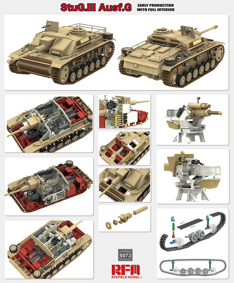 RYEFIELD RM5073 1/35 StuG III Early Production w/Full Interior