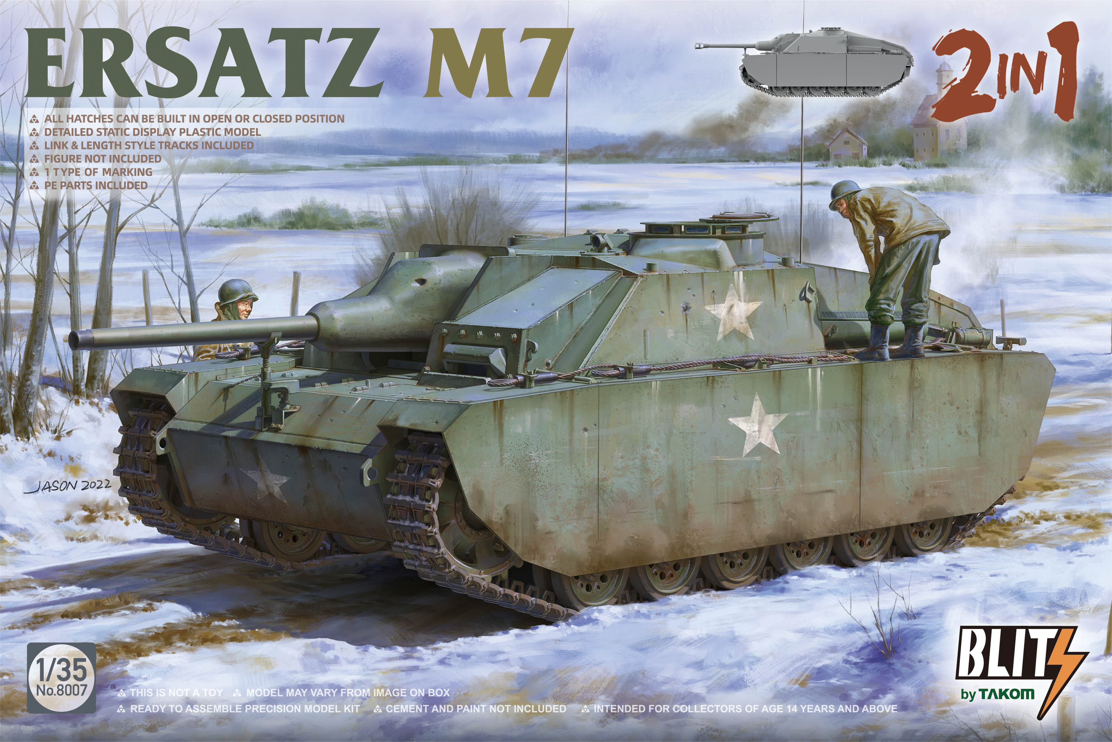 Takom 8007 1/35 Scale Ersatz M7 2in1 Plastic model kit | eBay