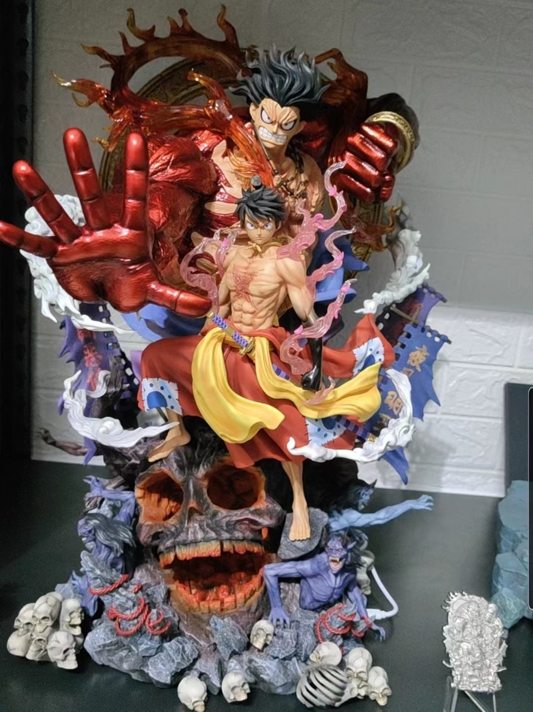 One Piece Shanks & Luffy Statue Resin Figure Model GK MR.J Studios 46cm
