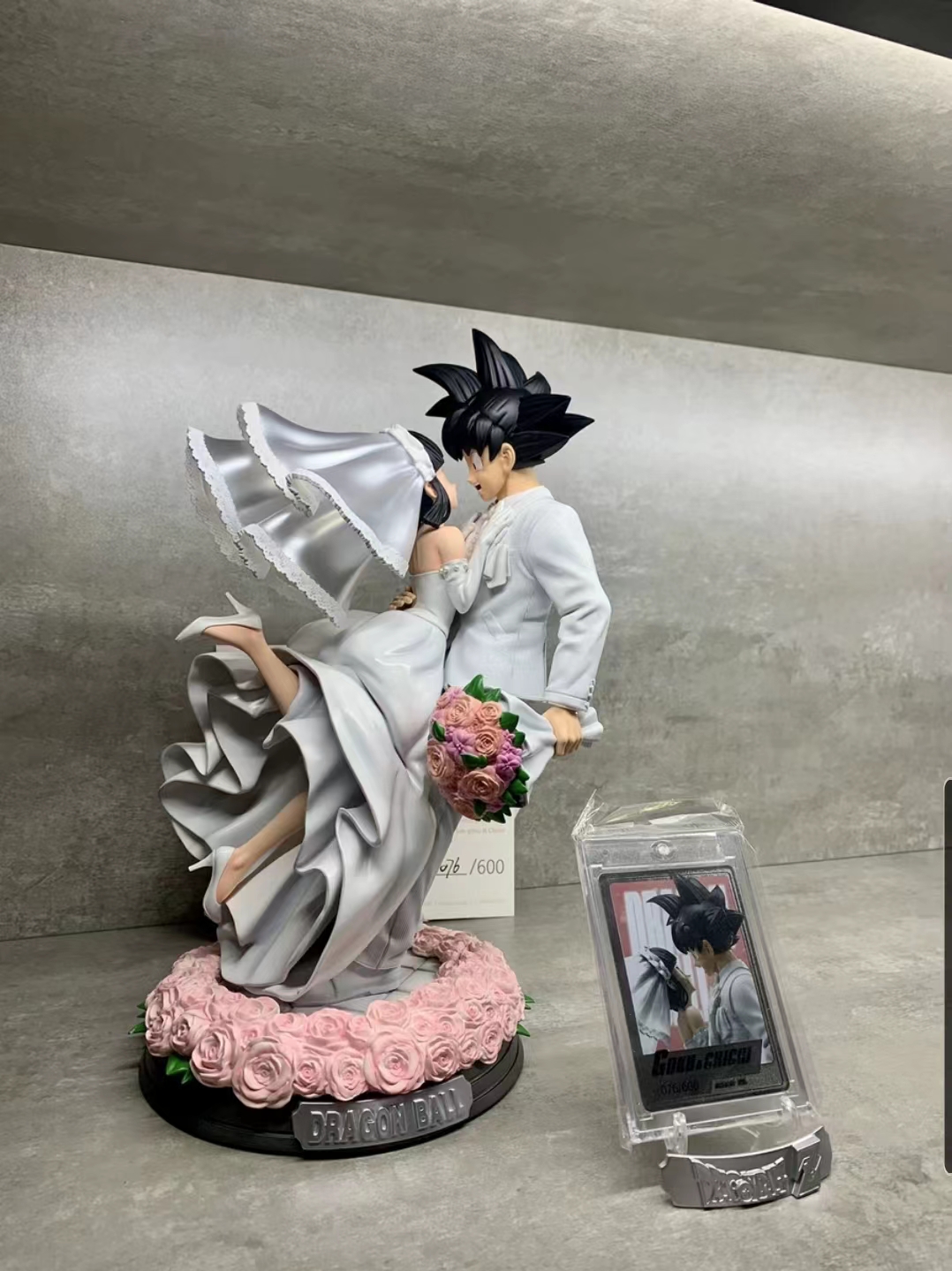 New DragonBall DBZ Goku Chichi Wedding PVC Figure Material Painted