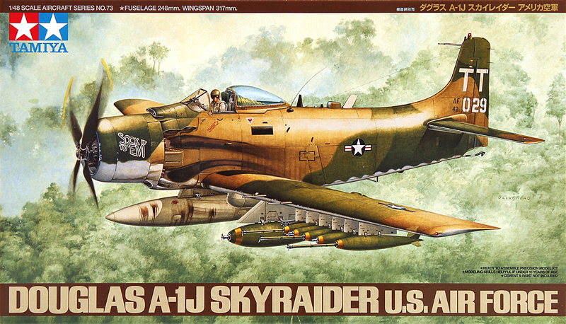 (未使用･未開封品)　タミヤ 1/48 傑作機シリーズ No.73 アメリカ空軍 ダグラス A-1J スカイレイダー プラモデル 61073 sdt40b8 41Ncx26hJhL.jpg_BO30,255,255,