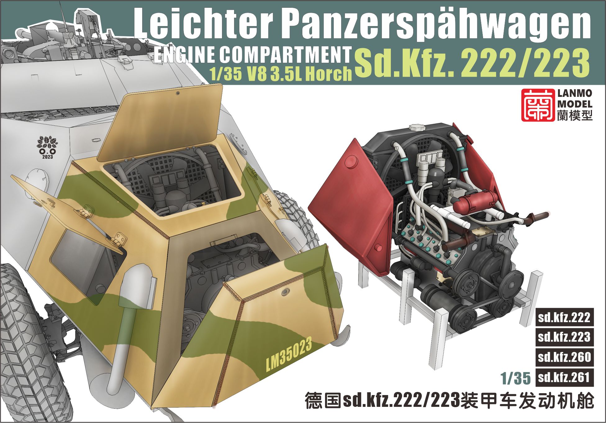 Heavy Hobby LM-35023 1/35 Scale WWII Germany sd.kfz.222/223