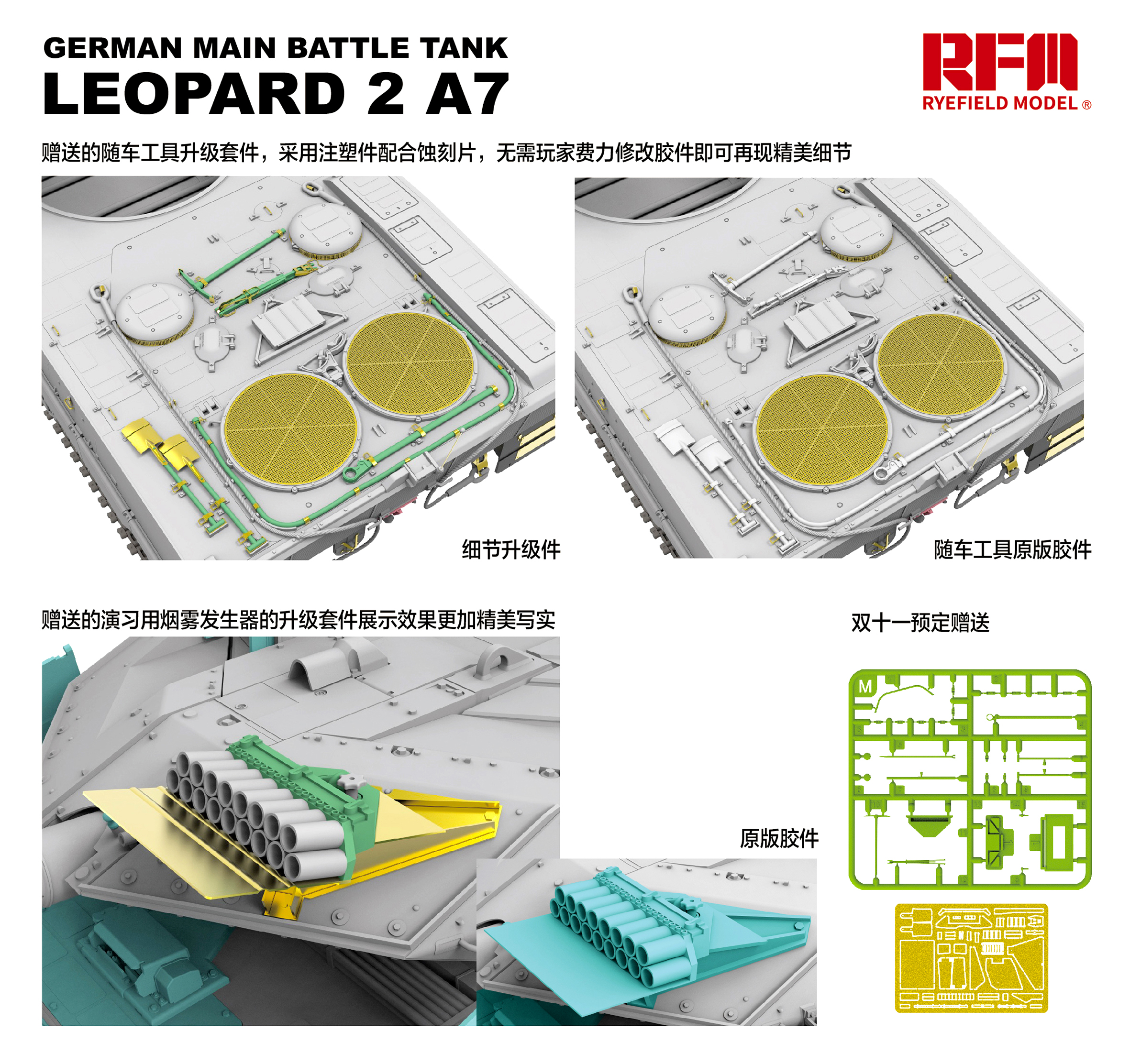 ＩＳＡ RYEFIELD 5108 1/35 LEOPARD 2A7 MAIN BATTLE TANK SHELL