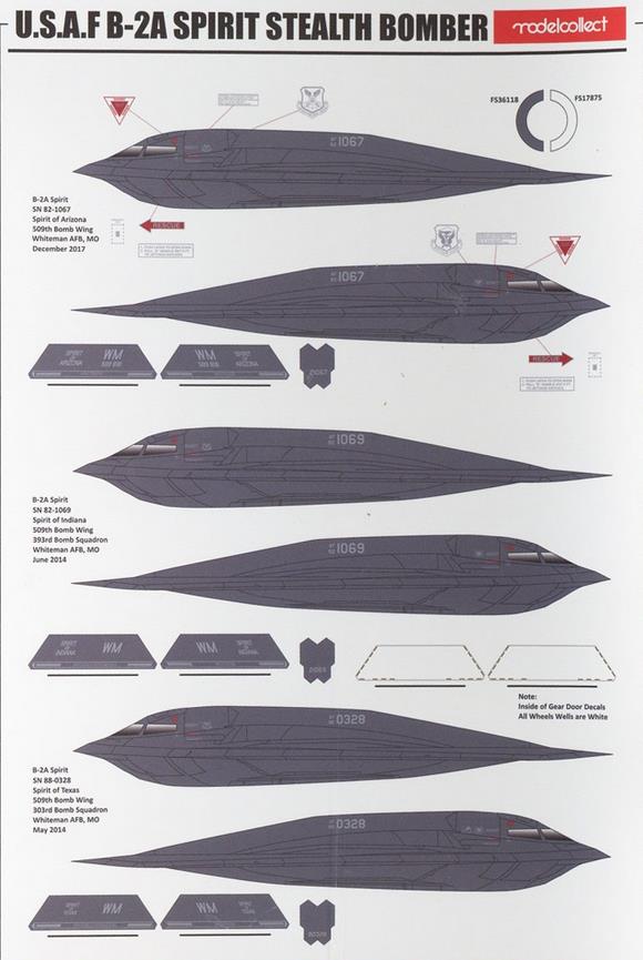 Collect Model UA72201 1/72 Scale USAF B-2A Spirit Stealth