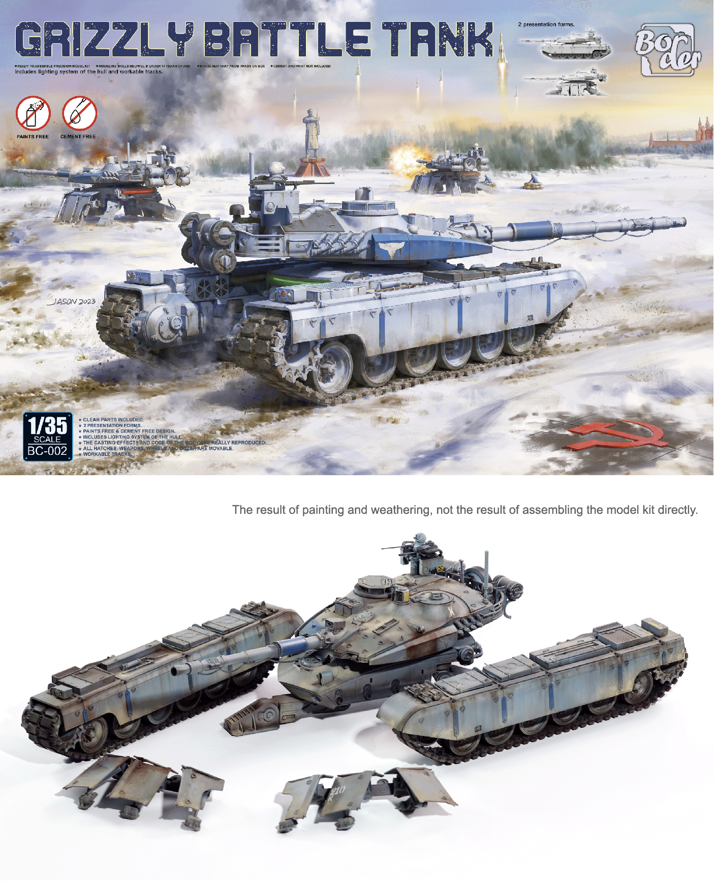 Border BC-002 1/35 GRIZZLY BATTLE TANK Model Kit | eBay
