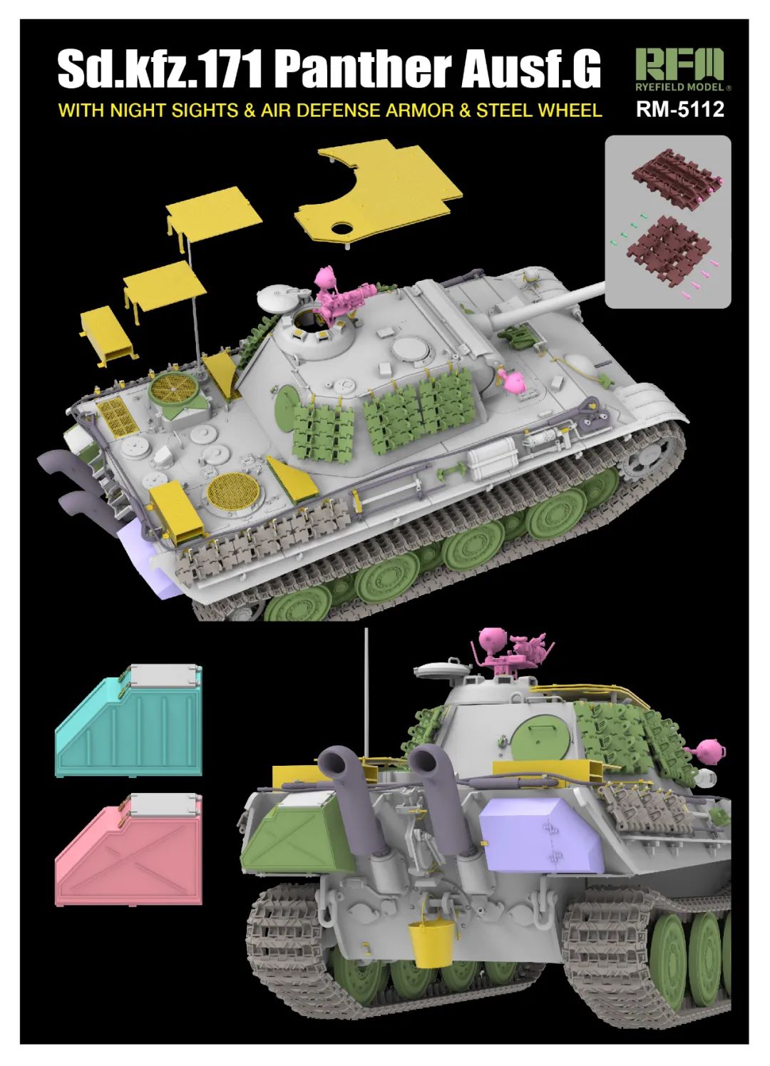 ホビーラジコン maku Rye Field RM5112 & RM2072 1/35 Sd.kfz.171 Panther Ausf.G