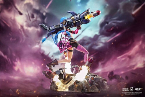 PREORDER AUGUST 2025 LEAGUE OF LEGENDS JINX STATUE VI 1/6 40 cm LED