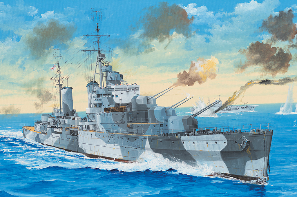 Trumpeter 05366 1:350 Scale HMS Naiad Plastic Model Warship
