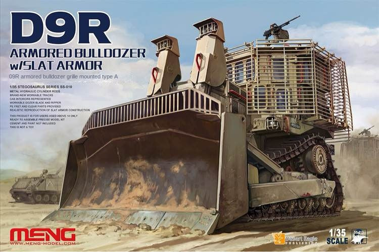 MENG 1/35 D9R ブルドーザー Meng Model SS-010 1/35 D9R Armored Bulldozer w/Slat Armor Model