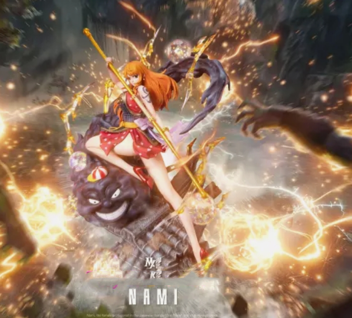 MJ Studio Nami Resin Statue In Stock One Piece Zeus Led