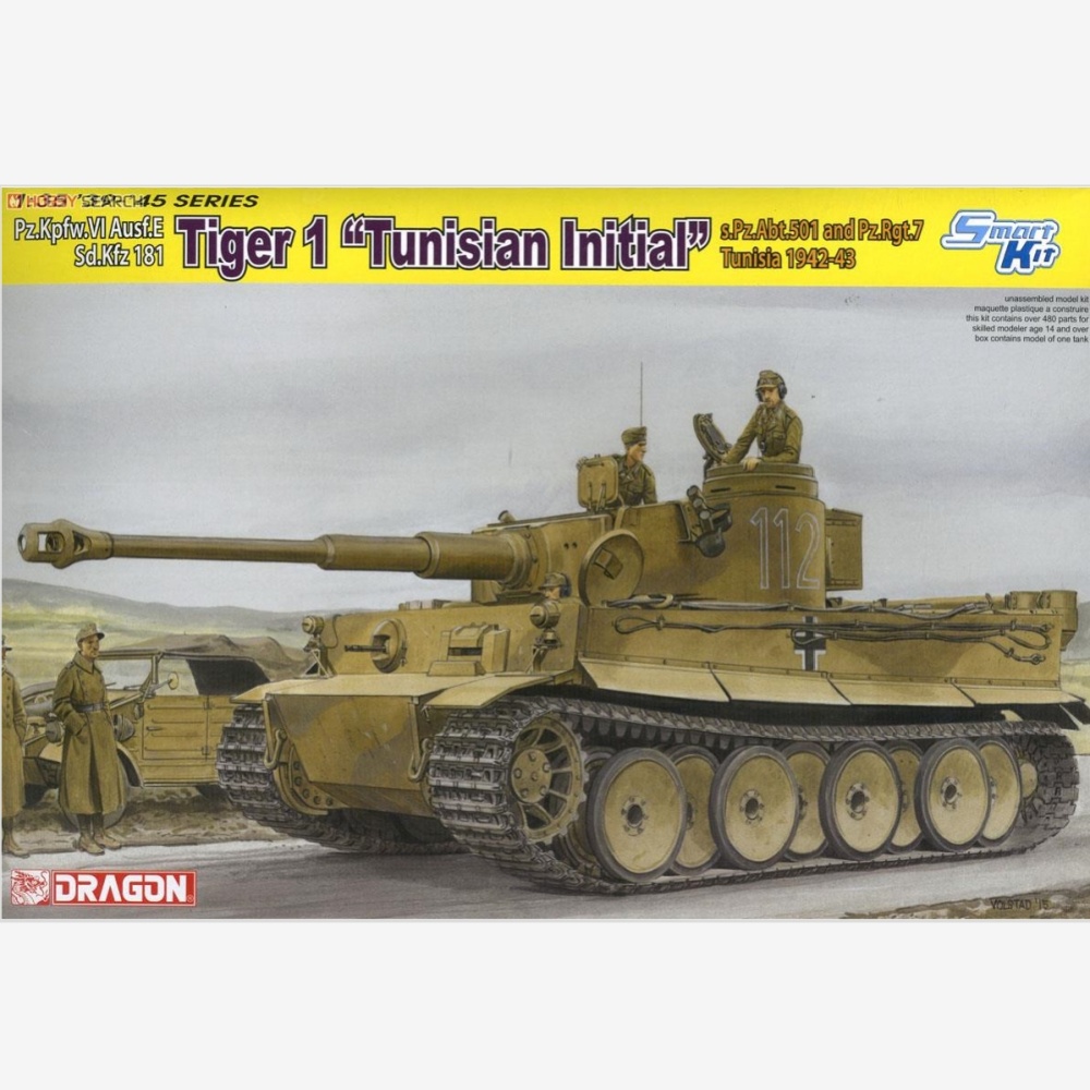 DRAGON 6608 1/35 '39-45' PZ.KPFW.VI AUSF.ESD.KFZ 181 TIGER 1