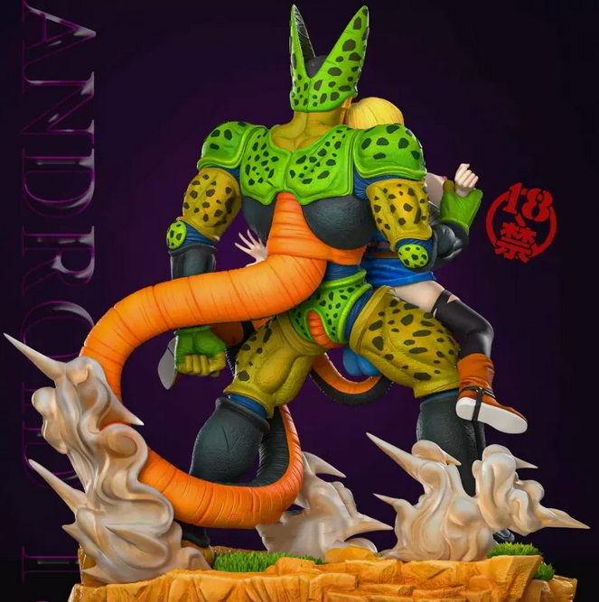 Cell Android 18 Resin FB Studio Dragon Ball Statue 43cm