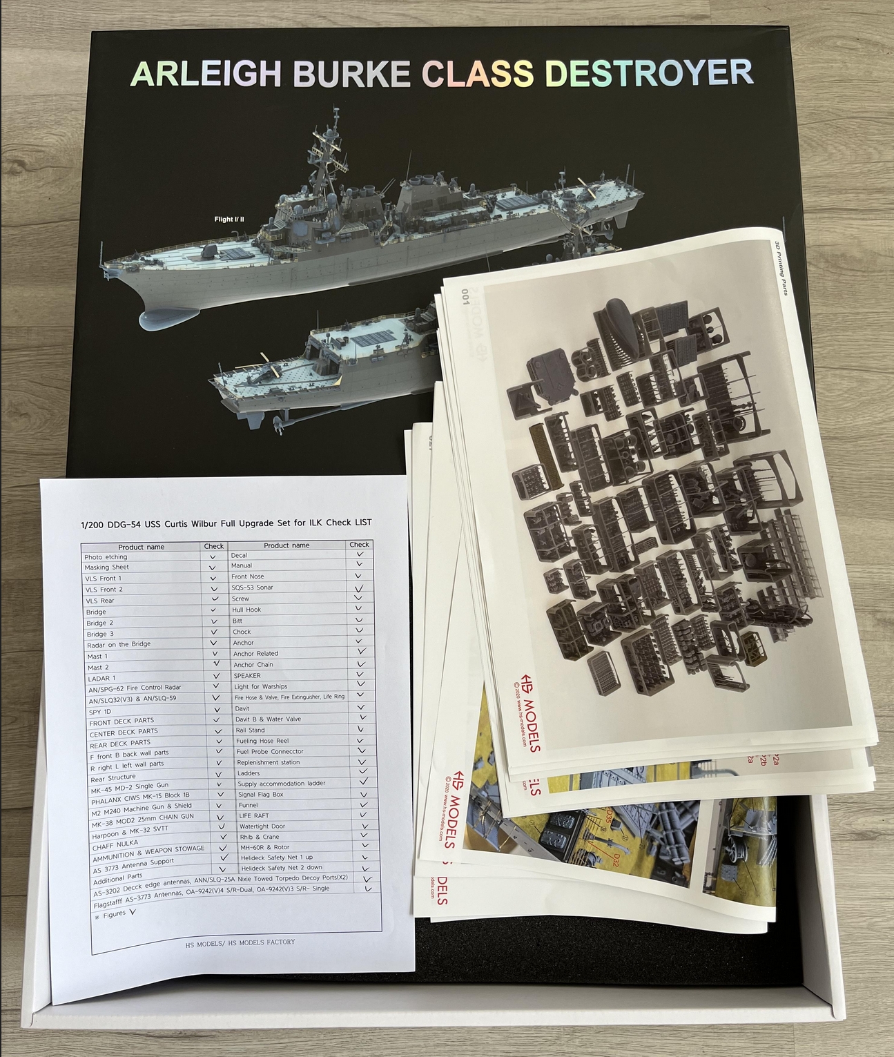 Kit Aftermarket 1/200 Per Trasformazione R/C Cacciatorpediniere Arleigh Burke USS (DDG-54, DDG-91, DDG-112)