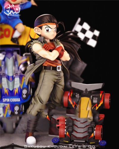 EMO Studio Bakusou Kyoudai Let's & Go Statue In Stock Seiba Go