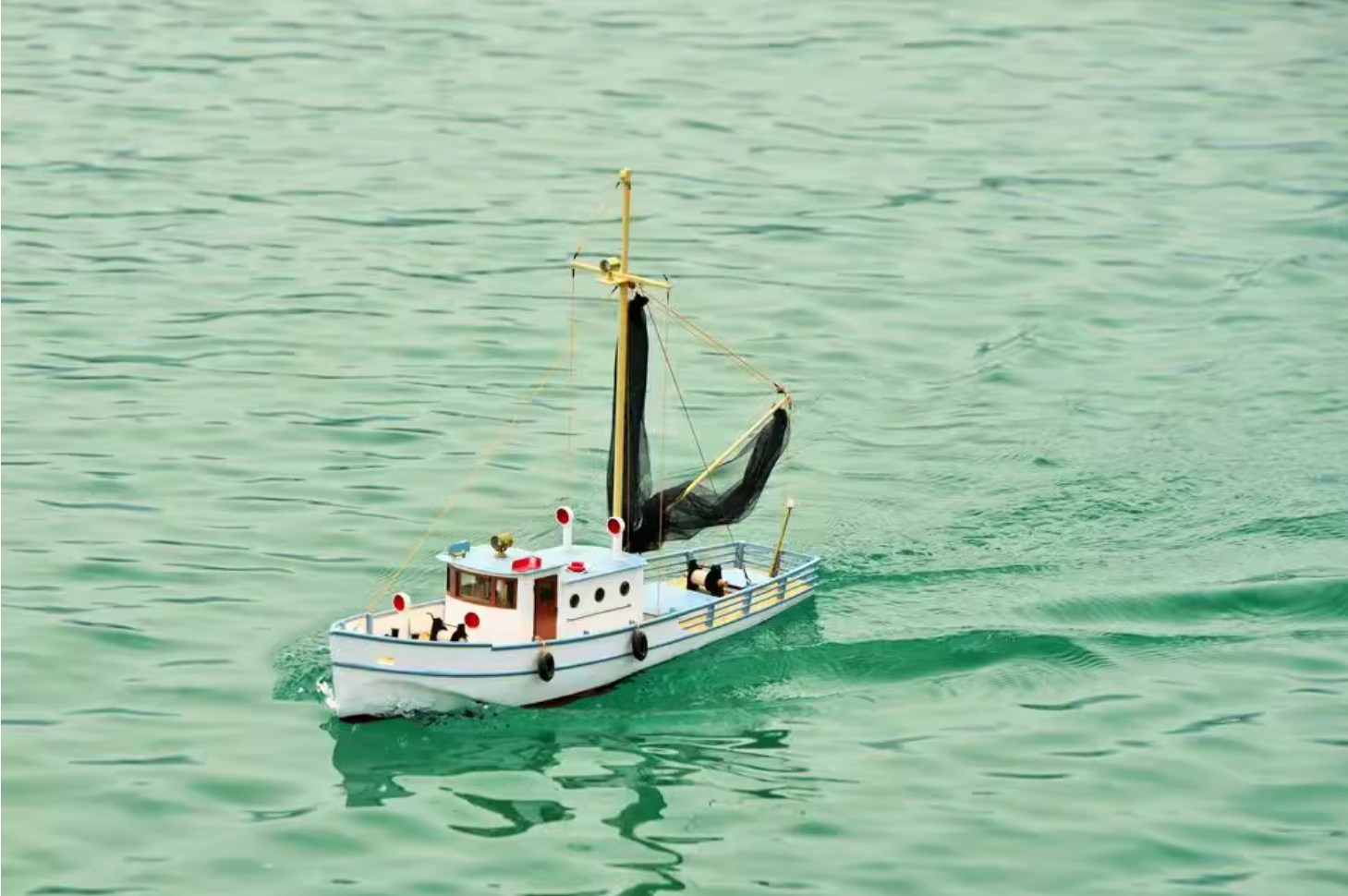 RC model fishing boat NAXOS motor yacht - FRP Hull and