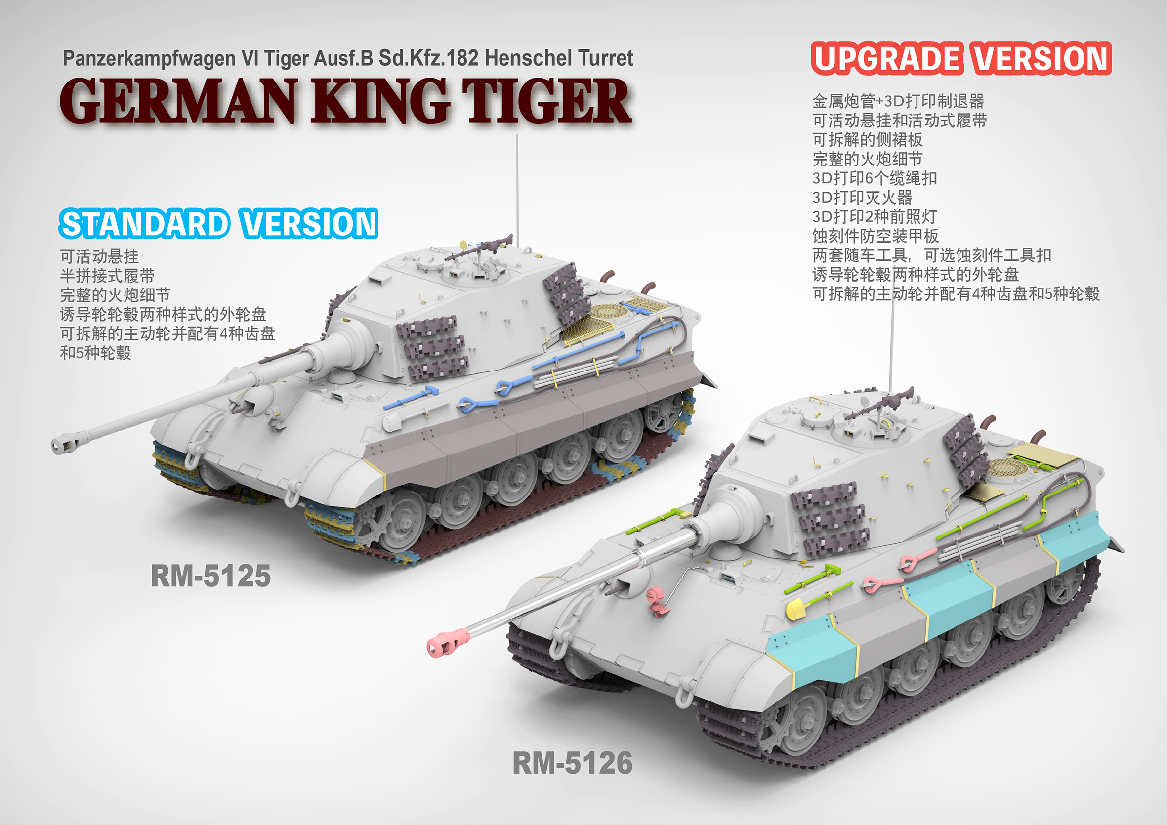 けん RYEFIELD 5125 1/35 GERMAN KING TIGER Vl Tiger Ausf.B Sd.Kfz