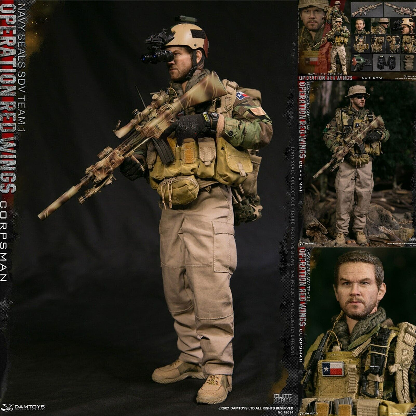 ダムトイズ 78081ネイビー シール SDV チーム1 レッドウィング作戦ー DAMTOYS 1/6 米海軍特殊部隊 ネイビーシールズ SDVチーム1 - ラジオ