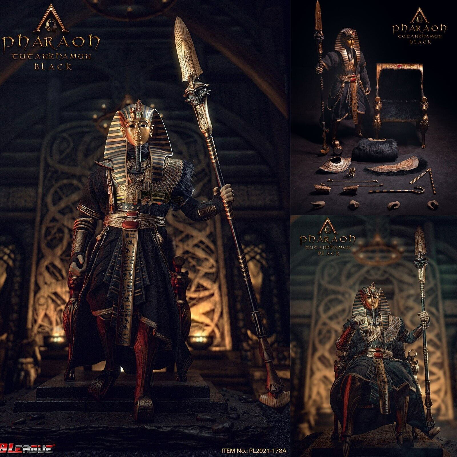 SF・ファンタジー・ホラー TB LEAGUE ACTION FIGURE TUTANKHAM 1/6 TBLeague PL2021-178A Pharaoh Tutankhamun 1/6 Collectible Figure