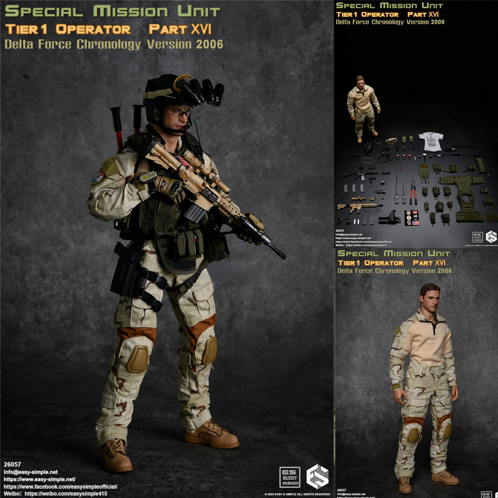 ミリタリー EASY&SIMPLE 1/6 Special Forces Easy&Simple 06027 1/6 Scale Special Forces Weapon Set C