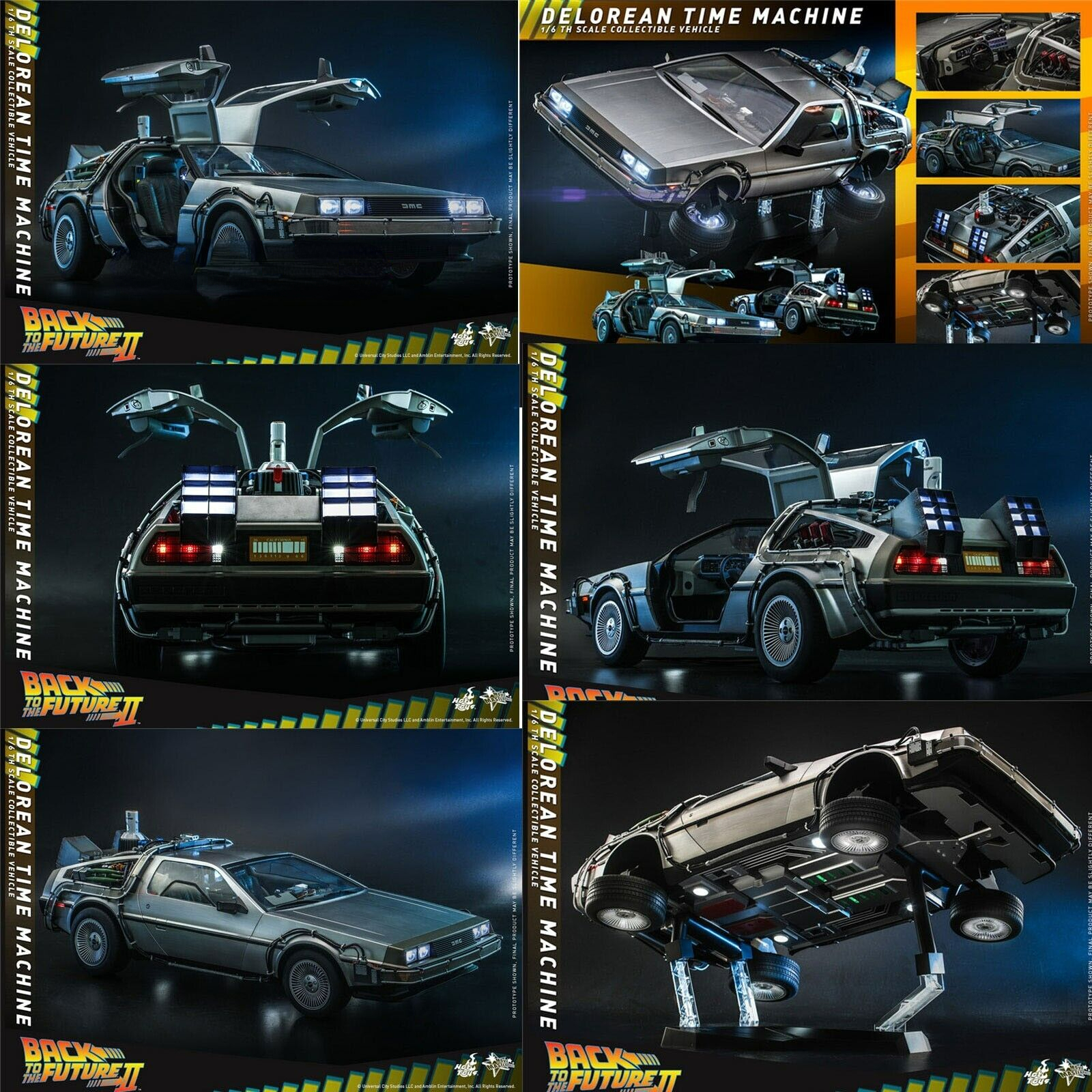 Hottoys MMS636 Back to the Future Part 2 DeLorean Time Machine 1/6