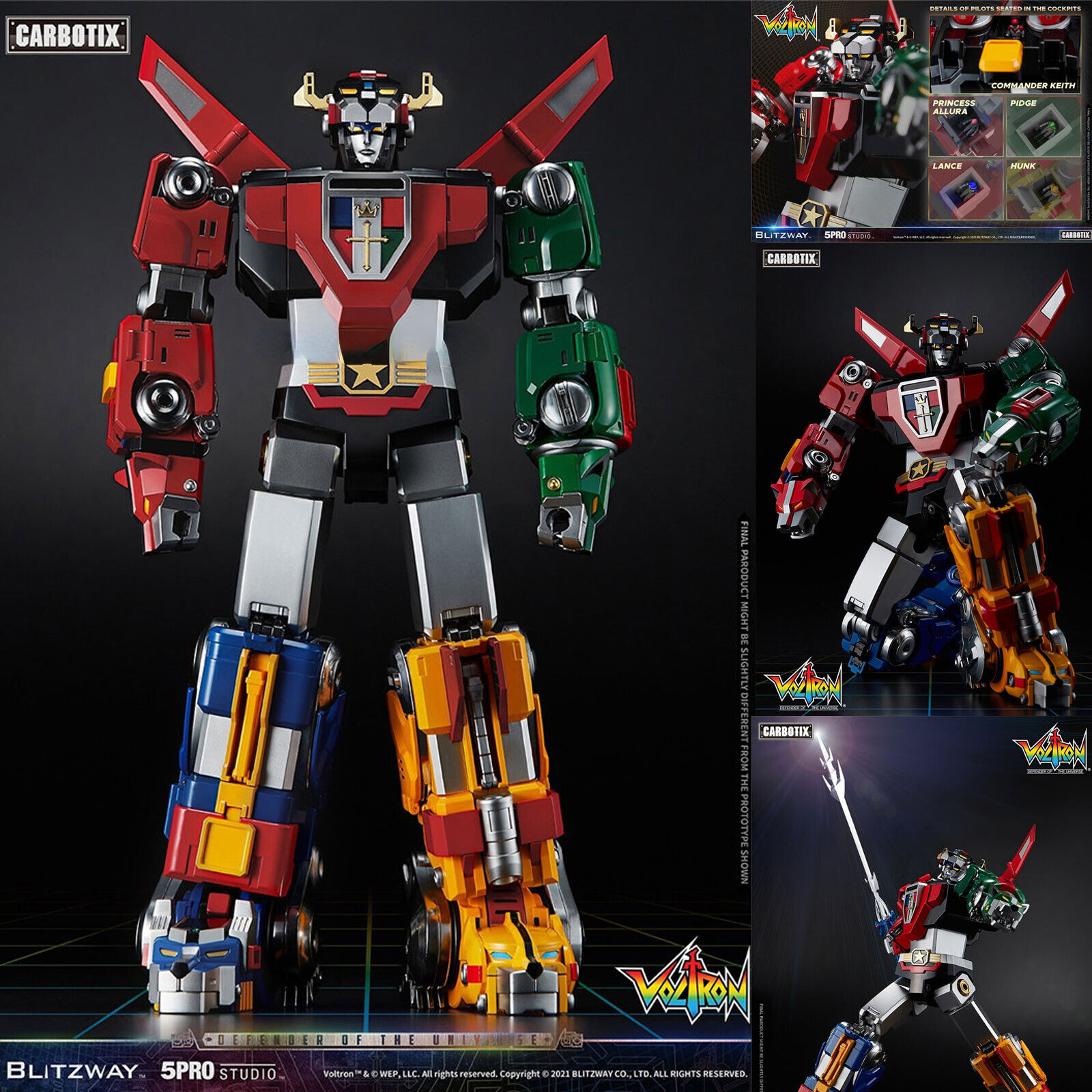 5PRO Studio X Blitzway X Voltron Beast King Golion Action Figure
