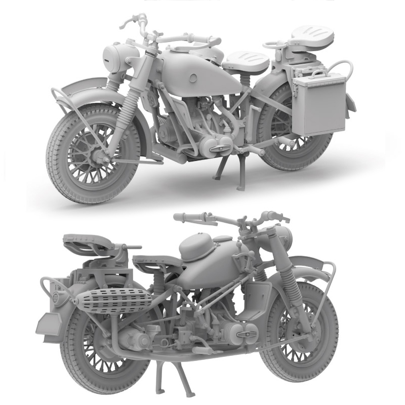 My＊ FREEDOM 16006 1:16 WWII German Military Motocycle R75 Solo