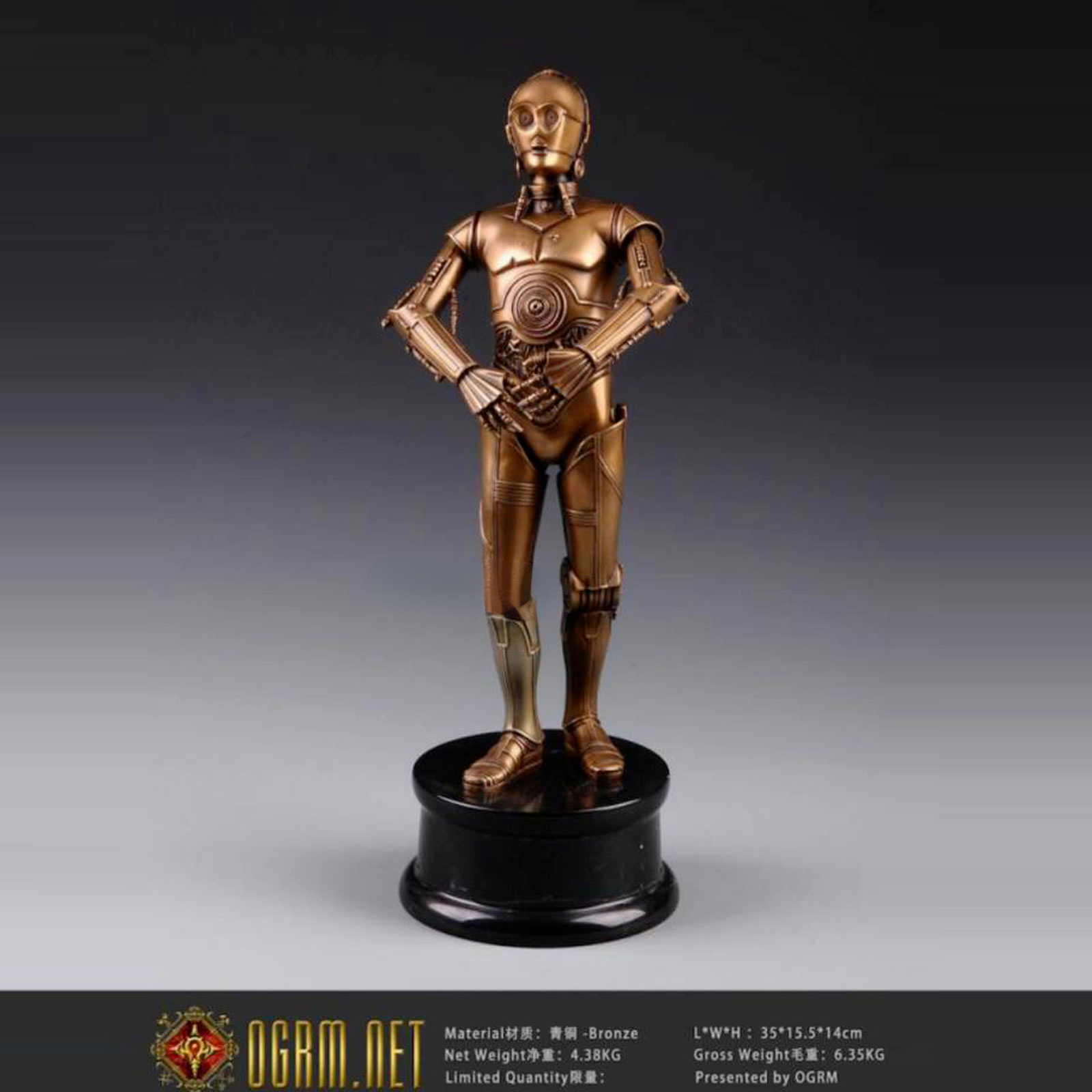 フィギュア　彫像　C-3PO クローム　STAR WARS No.390 Star Wars C-3PO Bronze Statue Figure Model Collectible