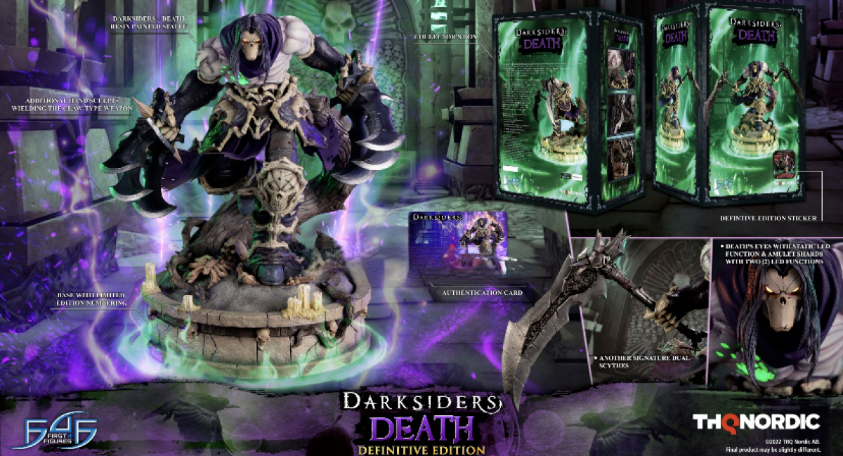 First 4 Figures Darksiders Death Resin Statue - Necromancer Armor Edition Collectible