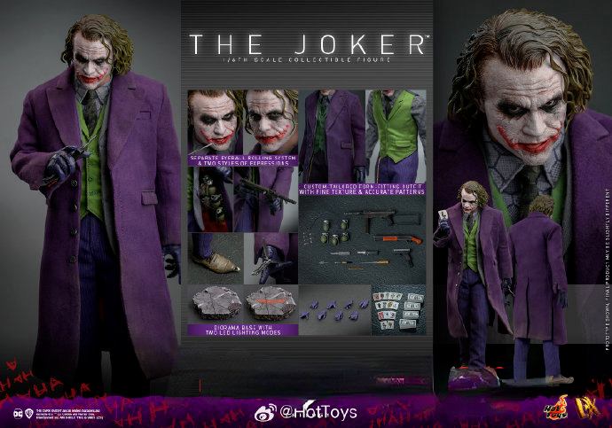 新品未開封 ホットトイズ HotToys DX32 ジョーカー JOKER Action Figure 1/6 HotToys DX32 Heath Ledger Joker Model Toy
