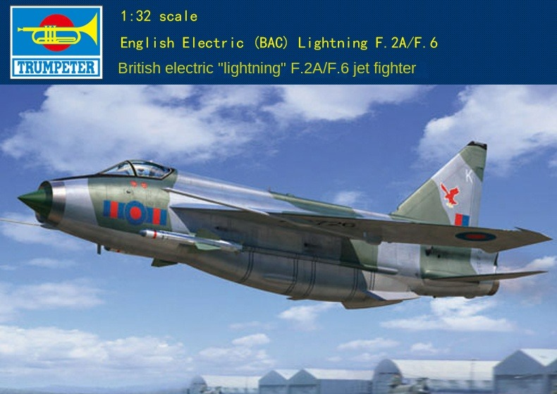 Maquette Trumpeter 1/32 English Electric BAC Lightning F.2A/F.6 - 02281